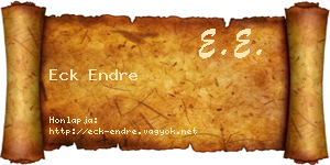 Eck Endre névjegykártya
